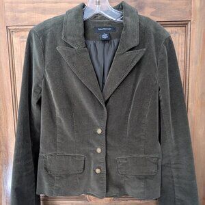 Calvin Klein Olive Corduroy Waist Length Blazer/Jacket. Size Large
